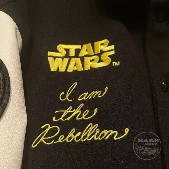 Civil Regime x Star Wars Varsity Letterman JacketRebel 1977 Patches Rare, NWT